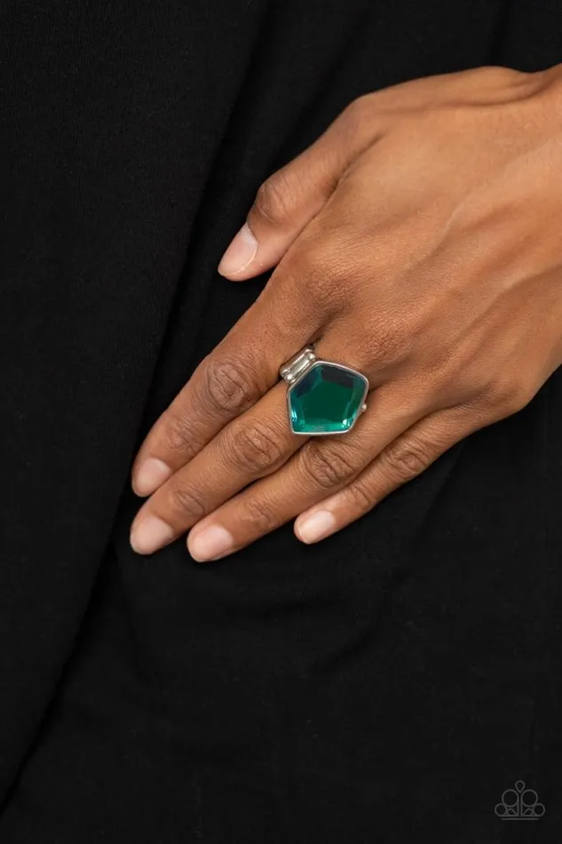 Paparazzi Jewelry Paparazzi Ring Abstract Escapade Green Rings