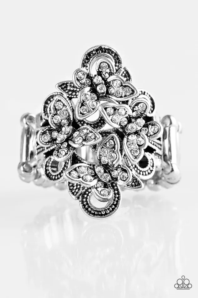 Paparazzi Jewelry Paparazzi Ring Butterfly Meadows White Rings