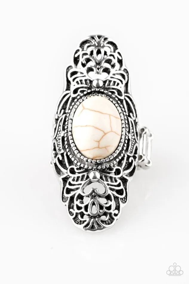 Paparazzi Jewelry Paparazzi Ring Ego Trippin White Rings Paparazzi Jewelry Paparazzi Ring Ego Trippin White Rings