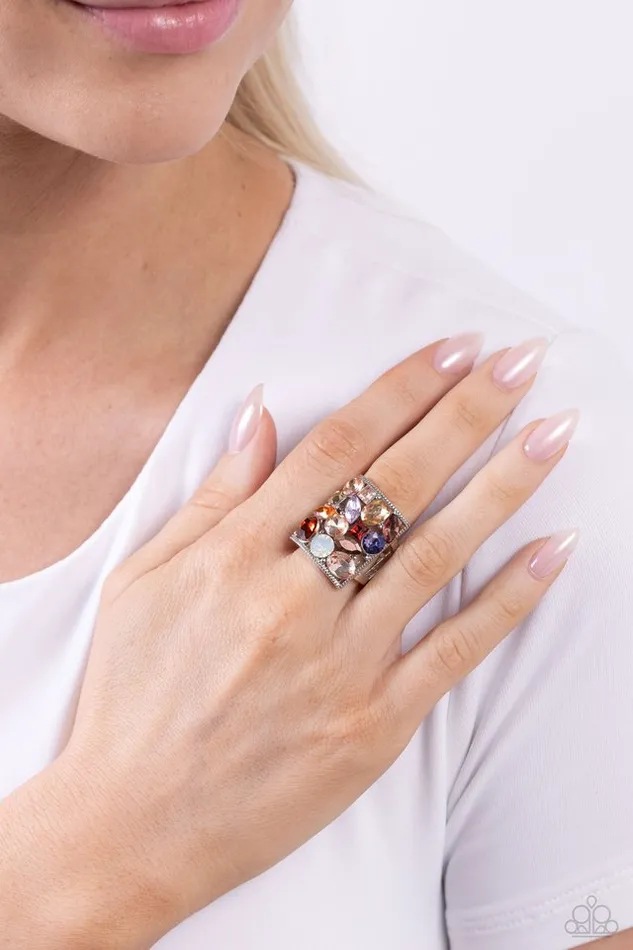 Paparazzi Jewelry Rings Paparazzi Ring Bedazzled Backdrop Brown