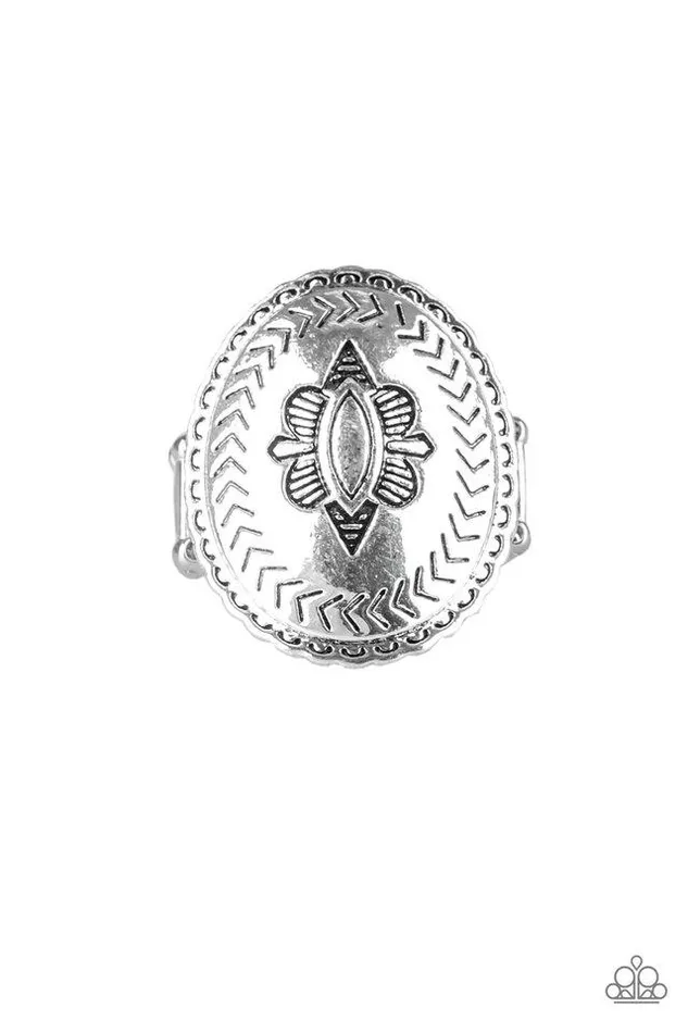 Paparazzi Jewelry Rings Paparazzi Ring Down and OUTBACK Silver