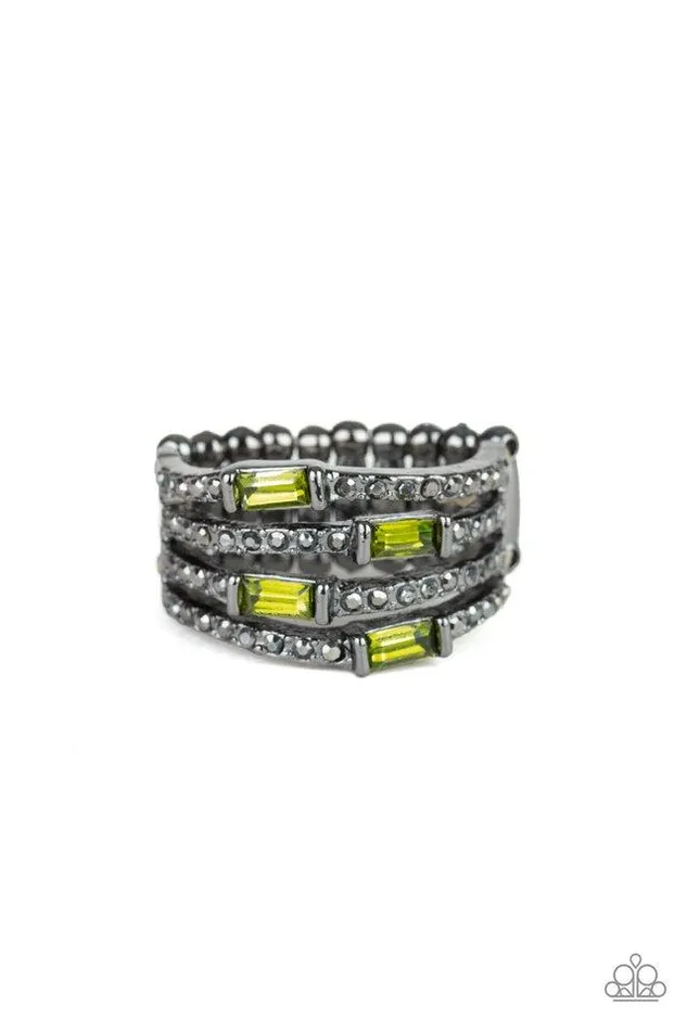Paparazzi Jewelry Rings Paparazzi Ring Royal Reflections Green