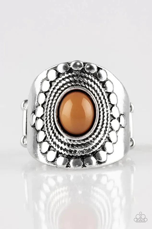 Paparazzi Jewelry Rings Paparazzi Ring ZEN To One Brown