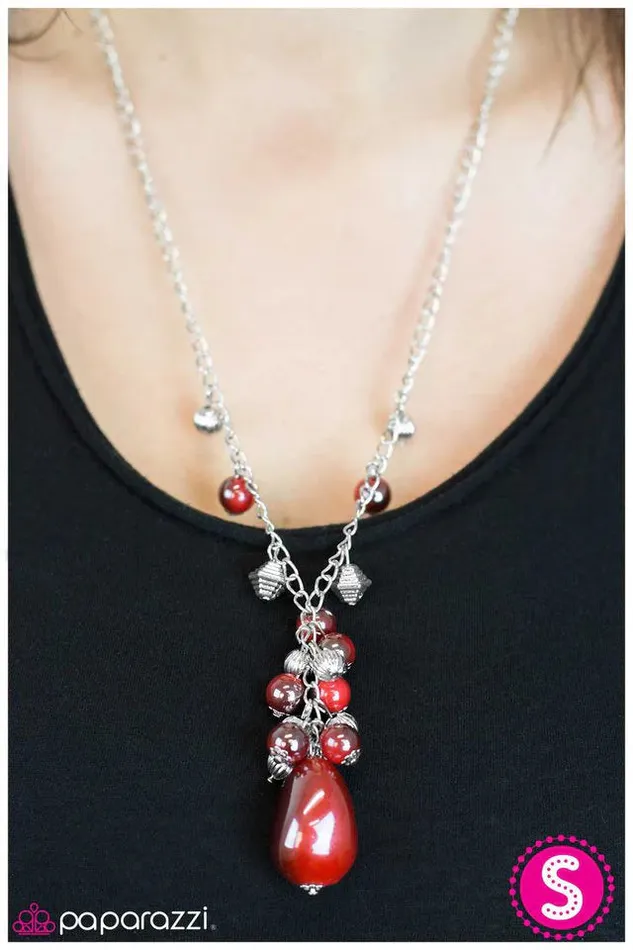 Paparazzi Necklace Along For The Ride Red Paparazzi Jewelry Necklaces