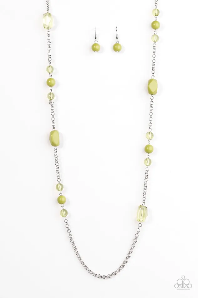 Paparazzi Necklace Already Famous Green Paparazzi Jewelry Necklaces