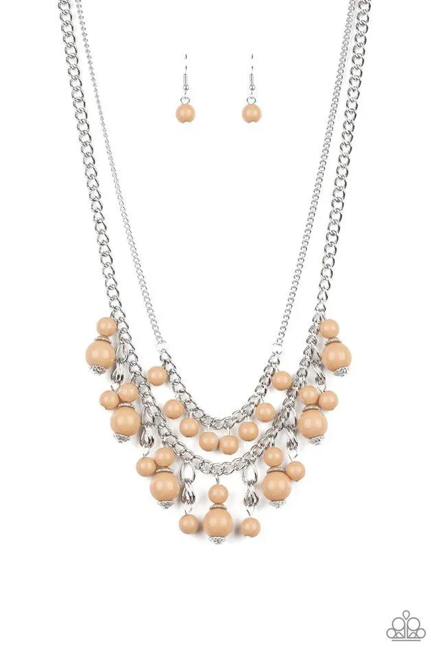 Paparazzi Necklace Beautifully Beaded Brown Paparazzi Jewelry Necklaces