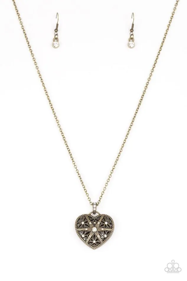 Paparazzi Necklace Casanova Charm Brass Paparazzi Jewelry Necklaces
