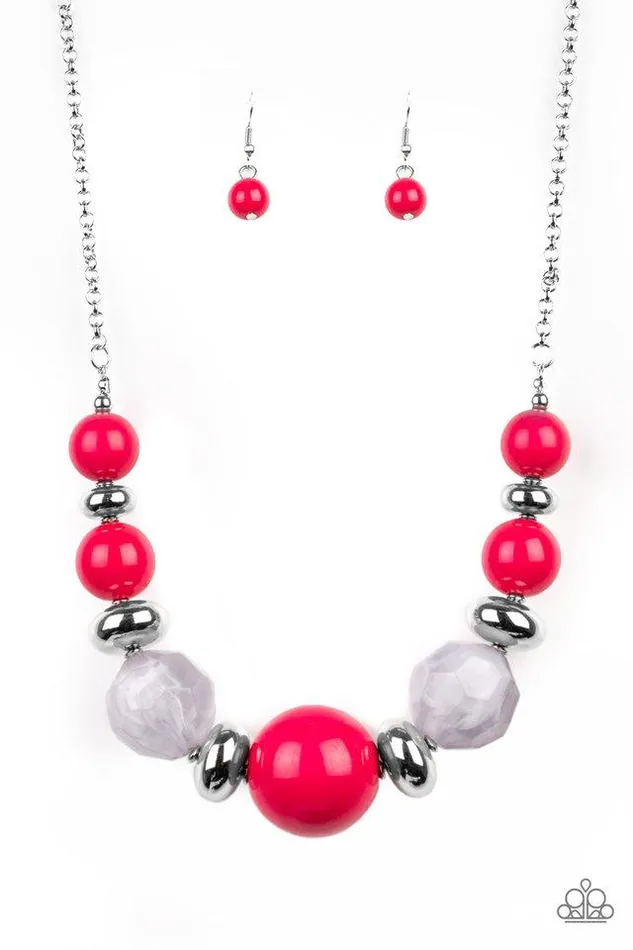 Paparazzi Necklace Daytime Drama Pink Paparazzi Jewelry Necklaces