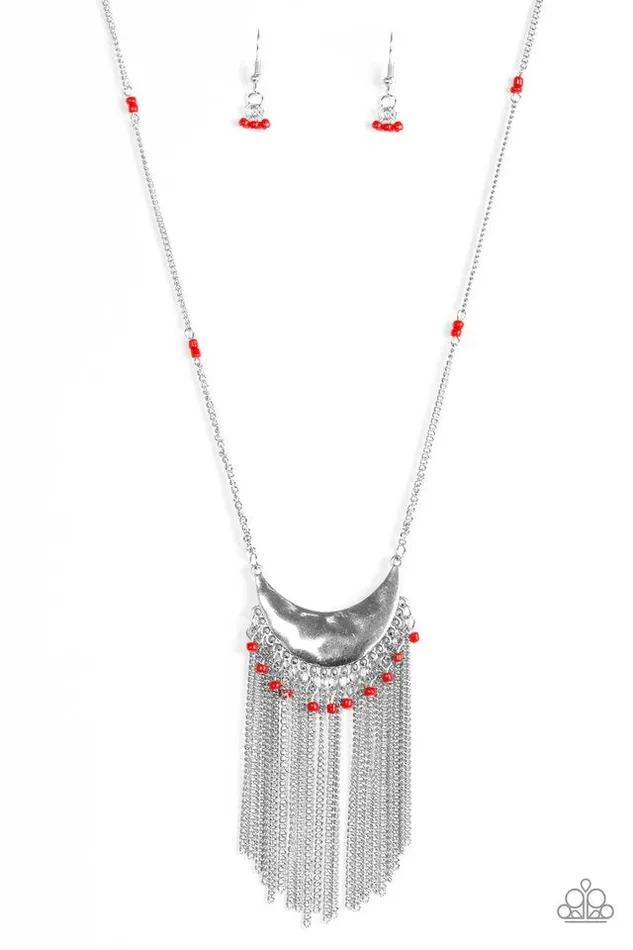 Paparazzi Necklace Desert Trance Red Paparazzi Jewelry Necklaces