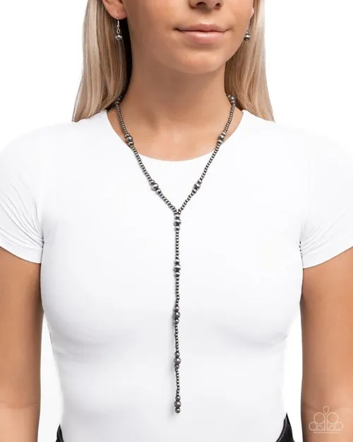 Paparazzi Necklace Elongated Element Silver Paparazzi Jewelry Necklaces