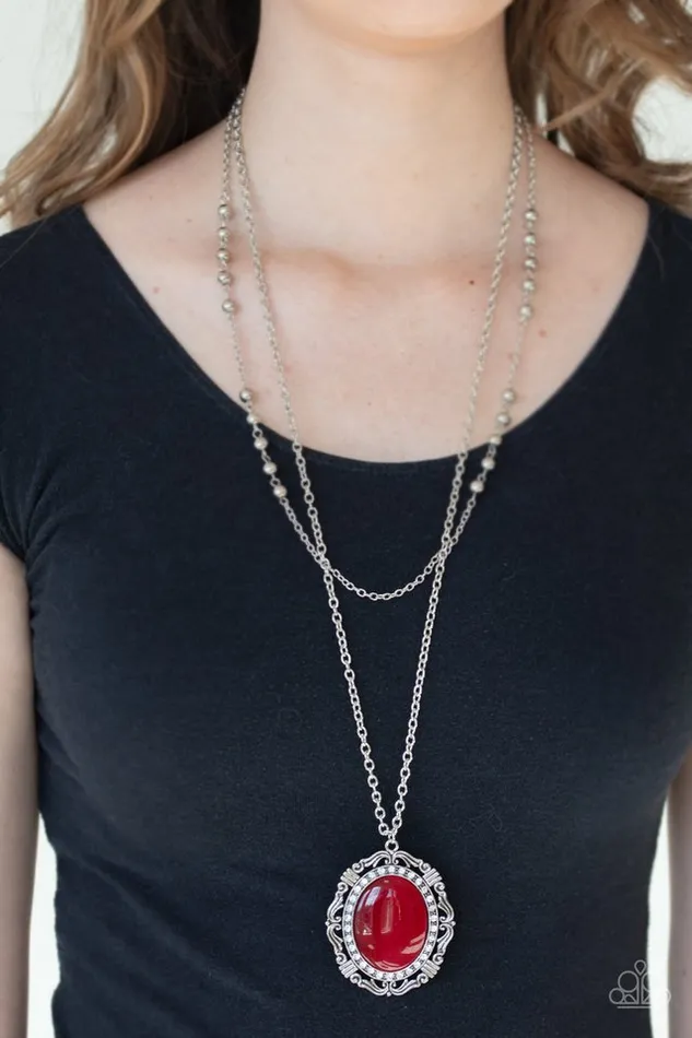 Paparazzi Necklace Endlessly Enchanted Red Paparazzi Jewelry Necklaces
