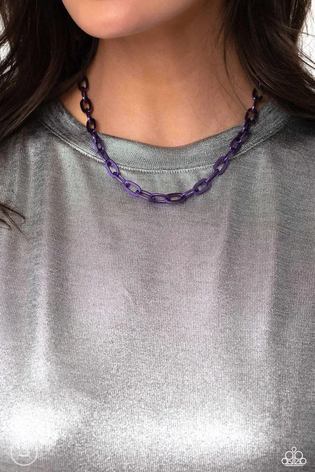 Paparazzi Necklace Exuberant Encore Purple Paparazzi Jewelry Necklaces