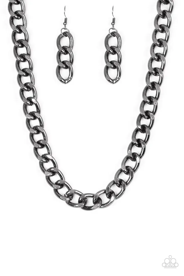 Paparazzi Necklace Heavyweight Champion Black Paparazzi Jewelry Necklaces Paparazzi Necklace Heavyweight Champion Black Paparazzi Jewelry Necklaces