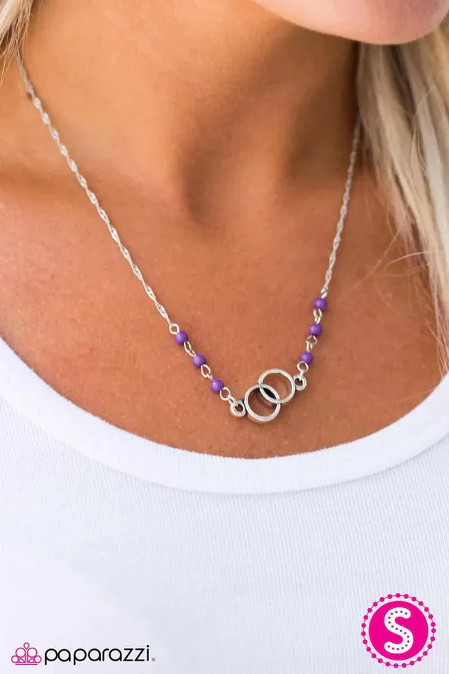 Paparazzi Necklace If You Cant BEAD Them Join Them Purple Paparazzi Jewelry Necklaces