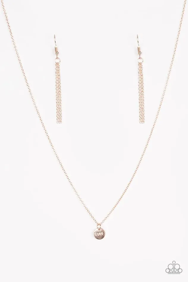 Paparazzi Necklace Love At First SHINE Rose Gold Paparazzi Jewelry Necklaces