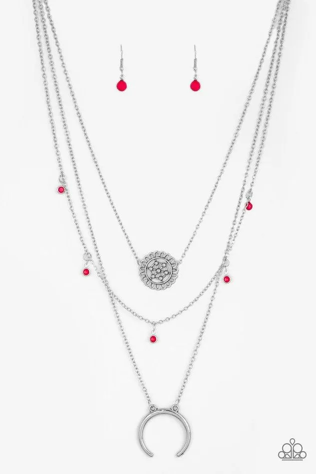 Paparazzi Necklace Lunar Lotus Pink Paparazzi Jewelry Necklaces