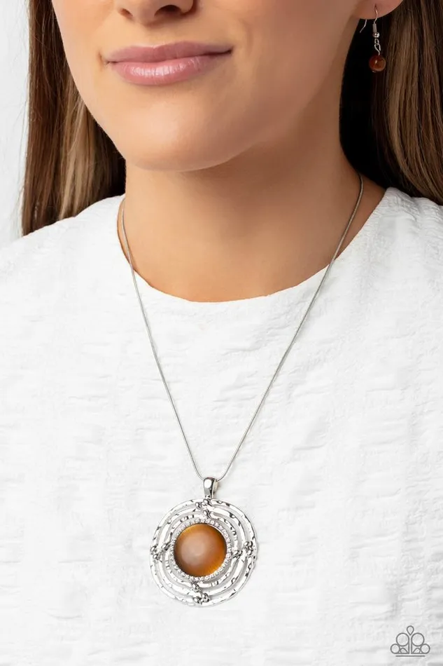 Paparazzi Necklace Maze STUNNER Brown Paparazzi Jewelry Necklaces