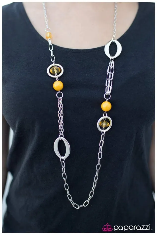 Paparazzi Necklace O My Goodness Yellow Paparazzi Jewelry Necklaces