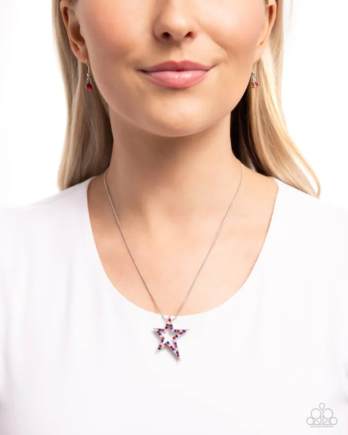 Paparazzi Necklace Patriotic Passion Multi Paparazzi Jewelry Necklaces
