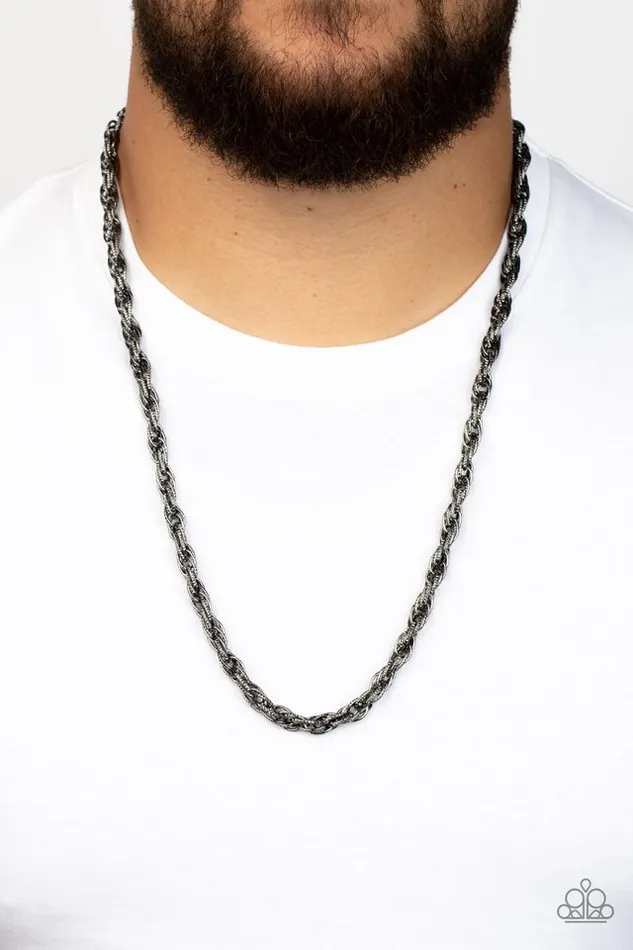 Paparazzi Necklace Pit Stop Black Paparazzi Jewelry Necklaces
