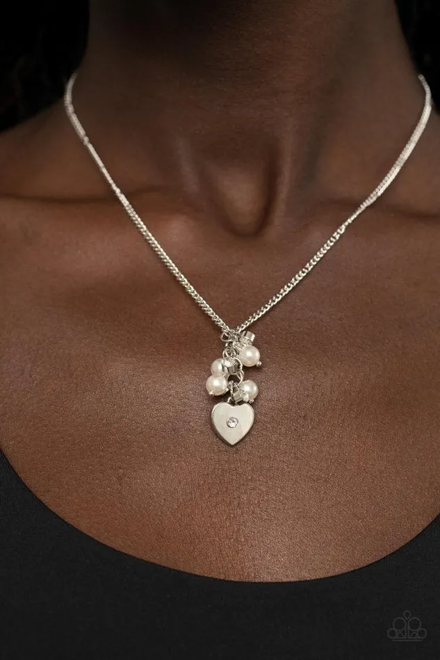 Paparazzi Necklace Pop It and LOCKET White Paparazzi Jewelry Necklaces