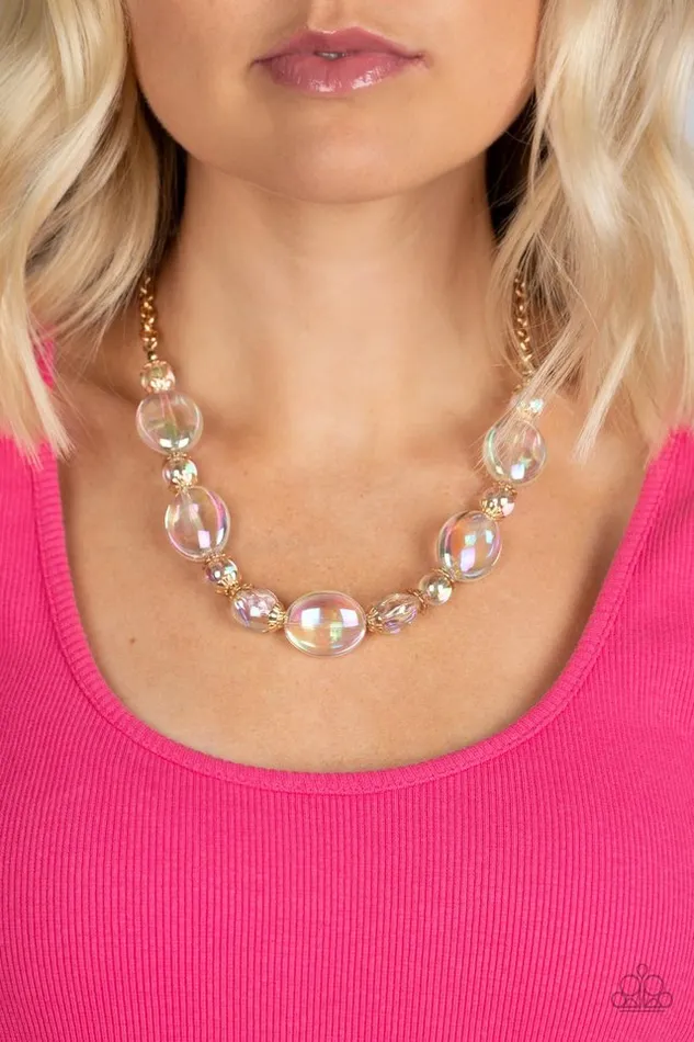 Paparazzi Necklace Prismatic Magic Gold Paparazzi Jewelry Necklaces