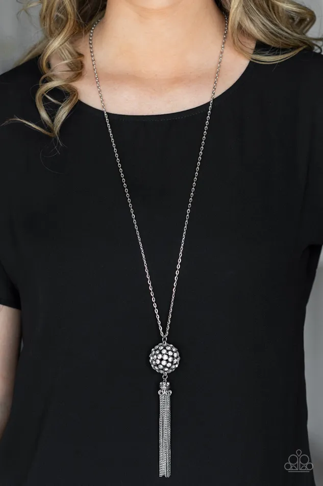 Paparazzi Necklace Rhinestone Revolution White Paparazzi Jewelry Necklaces