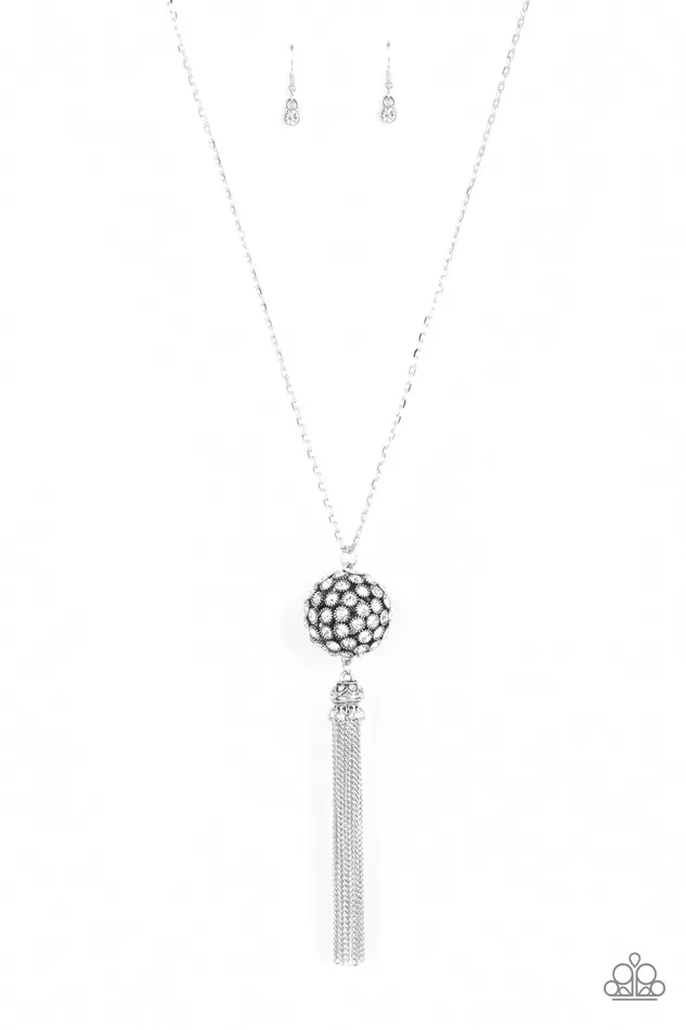 Paparazzi Necklace Rhinestone Revolution White Paparazzi Jewelry Necklaces