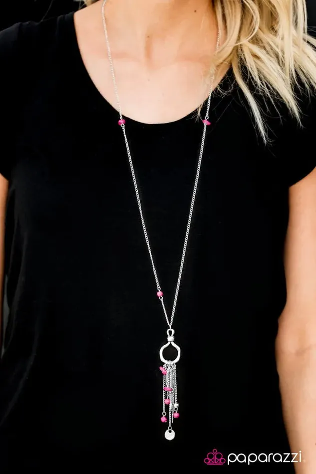 Paparazzi Necklace Ridge View Pink Paparazzi Jewelry Necklaces