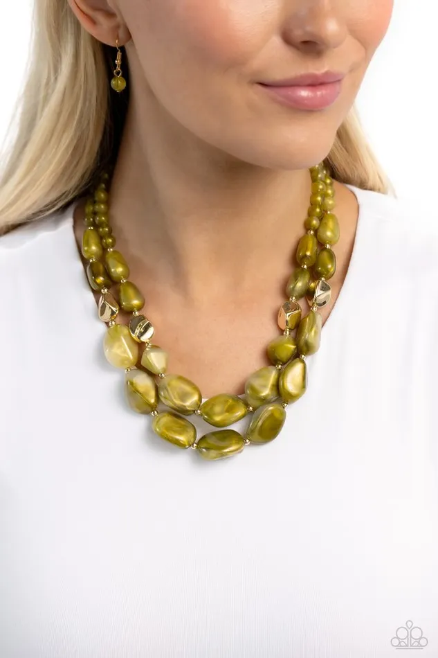 Paparazzi Necklace Seize the Statement Green Paparazzi Jewelry Necklaces