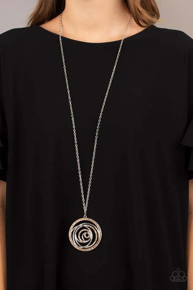 Paparazzi Necklace Subliminal Sparkle Brown Paparazzi Jewelry Necklaces