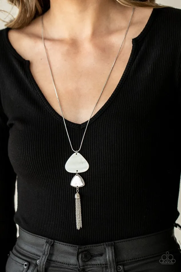 Paparazzi Necklace TIDE You Over White Paparazzi Jewelry Necklaces