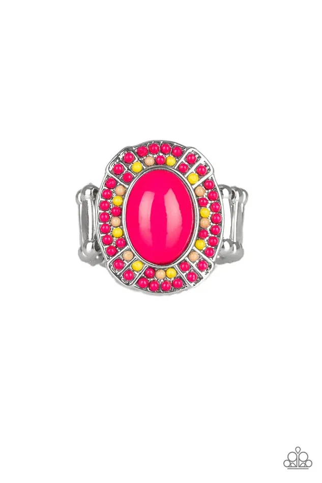 Paparazzi Ring Colorfully Rustic Pink Paparazzi Jewelry Rings