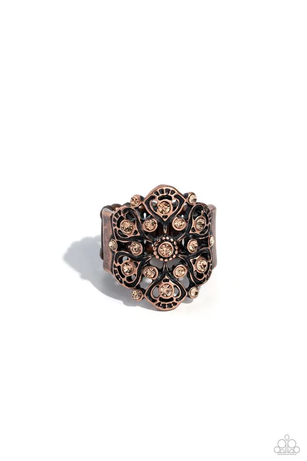 Paparazzi Ring Intricate Influence Copper Paparazzi Jewelry Rings Paparazzi Ring Intricate Influence Copper Paparazzi Jewelry Rings
