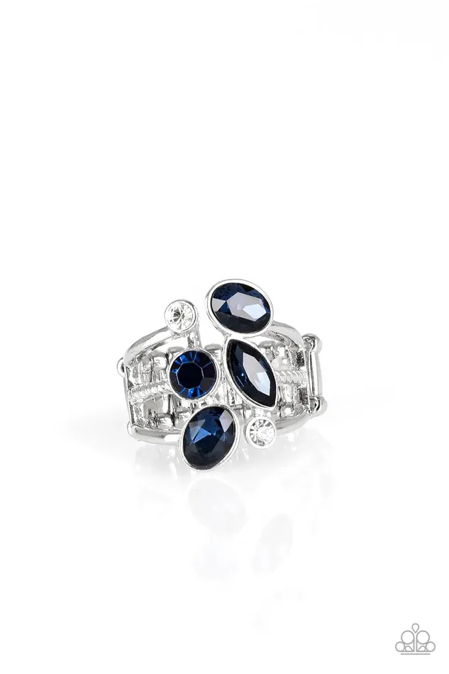Paparazzi Ring Metro Mingle Blue Paparazzi Jewelry Rings