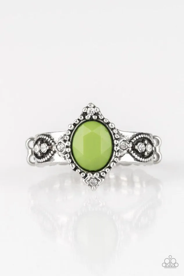 Paparazzi Ring Pricelessly Princess Green Paparazzi Jewelry Rings