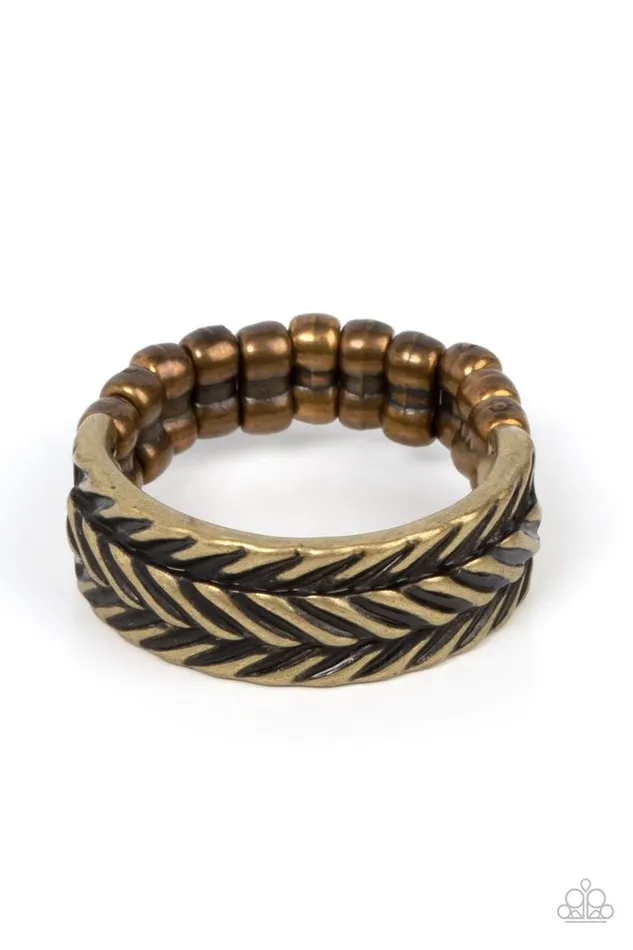 Paparazzi Ring Rebellious Ridges Brass Paparazzi Jewelry Rings Paparazzi Ring Rebellious Ridges Brass Paparazzi Jewelry Rings