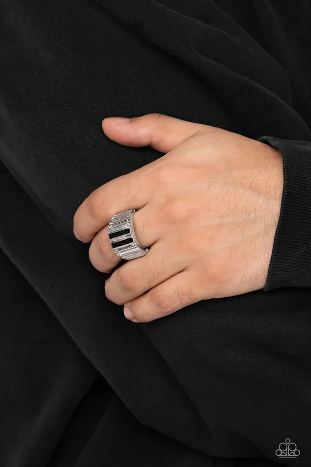 Paparazzi Ring Rectangular Relic Black Paparazzi Jewelry Rings