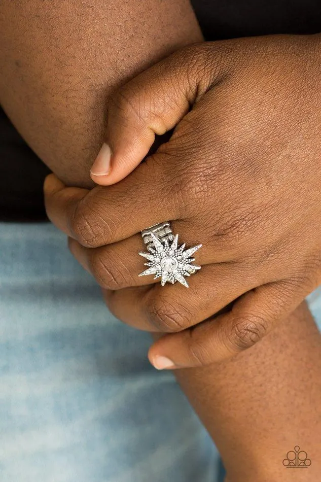 Paparazzi Ring Super Stellar White Paparazzi Jewelry Rings