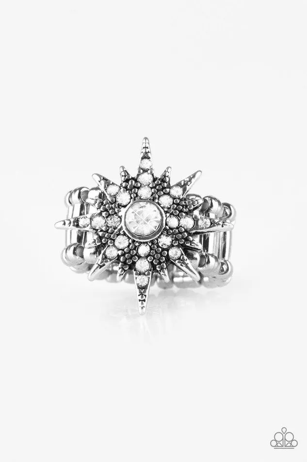 Paparazzi Ring Super Stellar White Paparazzi Jewelry Rings Paparazzi Ring Super Stellar White Paparazzi Jewelry Rings