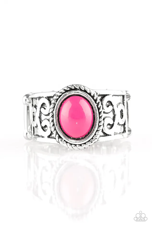 Paparazzi Ring Totally Tidal Pink Paparazzi Jewelry Rings