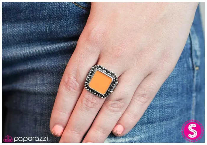 Paparazzi Ring With A Grain Of SANDSTONE Orange Paparazzi Jewelry Rings