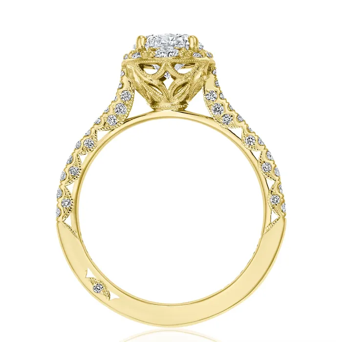 PreStyled Sets Tacori Inflori 18K Yellow Gold Semi Mount Pear Design Tacori