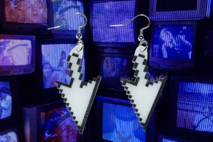 READY TO SHIP Mouse Icon Digital 2D aesthetic Handmade Earrings Sam Makes Things Earrings READY TO SHIP Mouse Icon Digital 2D aesthetic Handmade Earrings Sam Makes Things Earrings