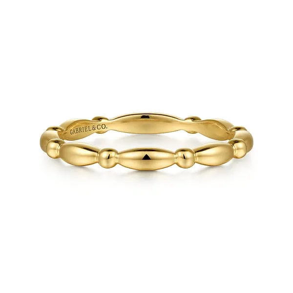 Rings 14K Yellow Gold Fancy Band Gabriel Co