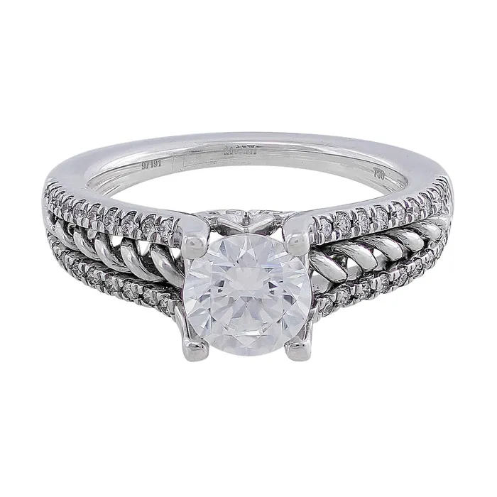 Rings 18k White Gold Andara Tapered Diamond Ring Ritani