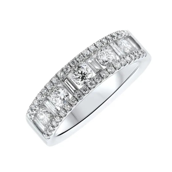 Rings Diamond Source NYC 18kt White Gold Diamond Wedding Band R07749W