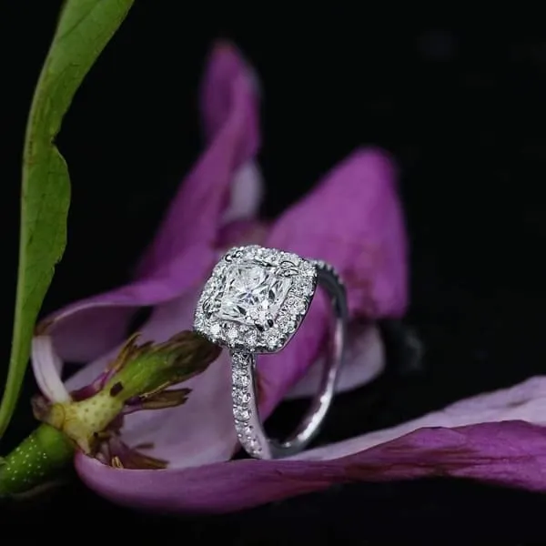 Rings Diamond Source NYC Halo Diamond Engagement Ring Set in 18K White Gold 192ct tw Cushion Cut Round Brilliant Enhanced Diamonds Rings Diamond Source NYC Halo Diamond Engagement Ring Set in 18K White Gold 192ct tw Cushion Cut Round Brilliant Enhanced Diamonds