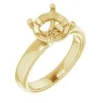 Rings Engagement Collections 14K Yellow 9mm Round Solitaire Engagement Ring