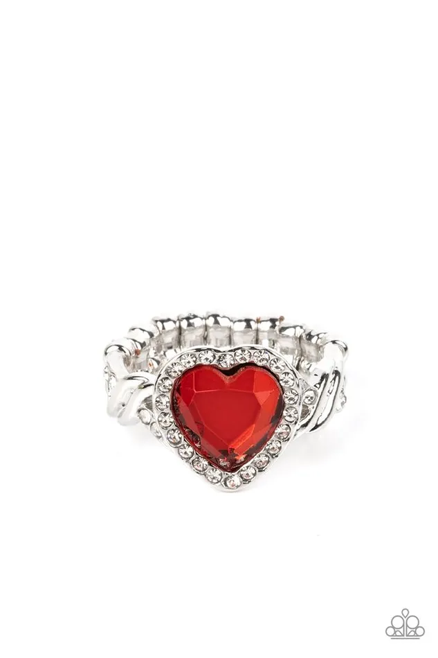 Rings Paparazzi Jewelry Paparazzi Ring Committed to Cupid Red